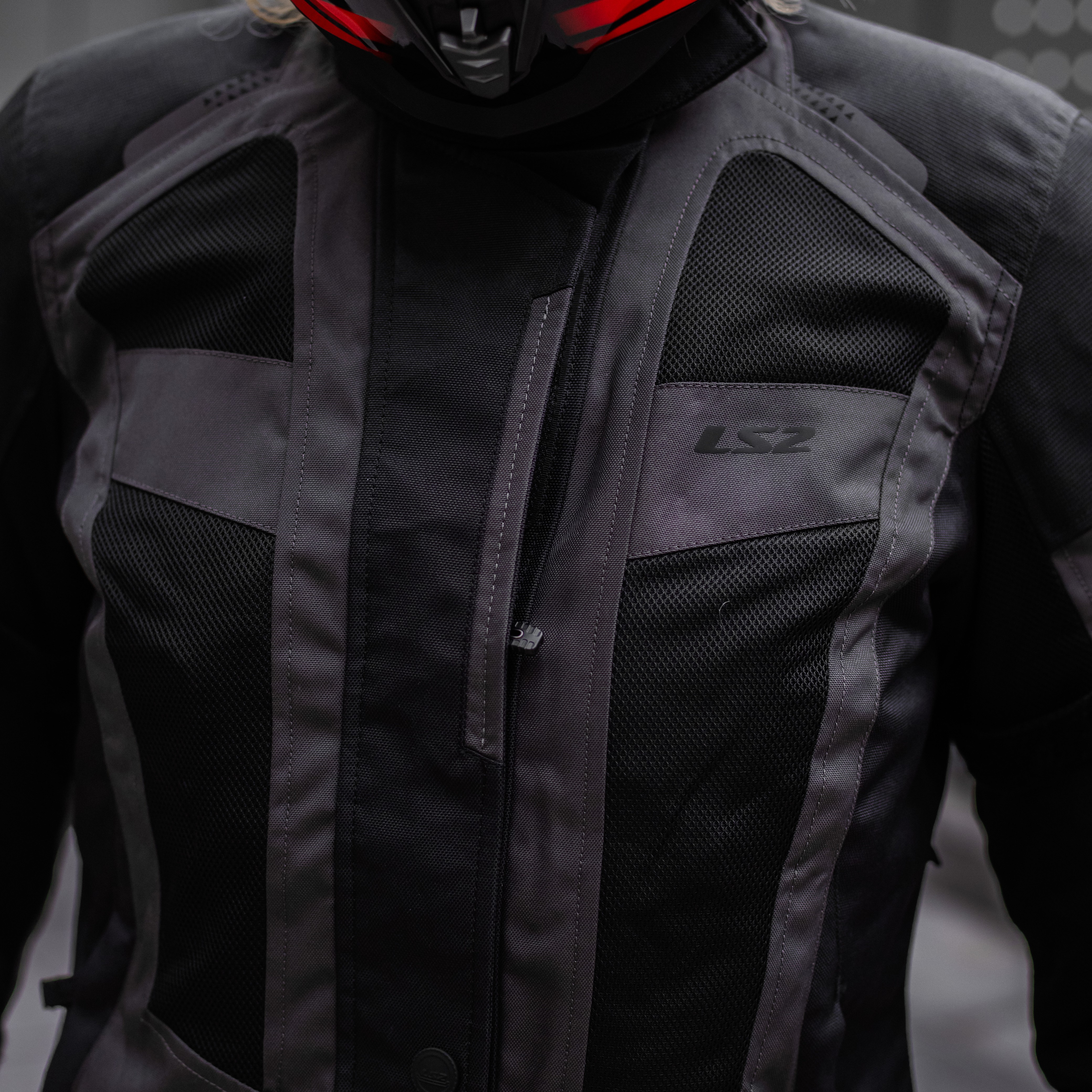 Campera LS2 Scout Mujer Negro / Gris